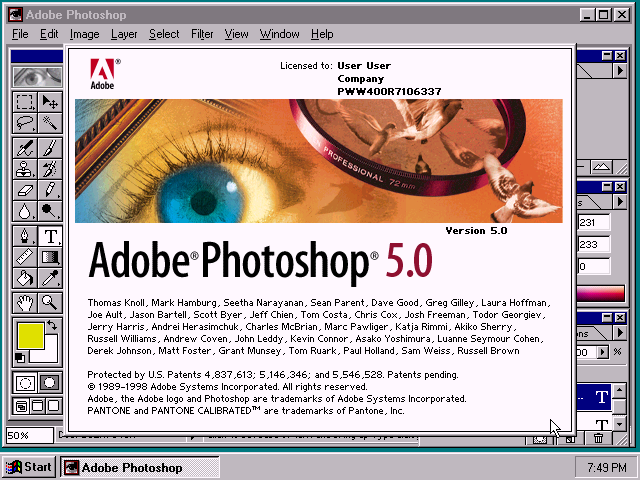 Adobe Photoshop 5 - About